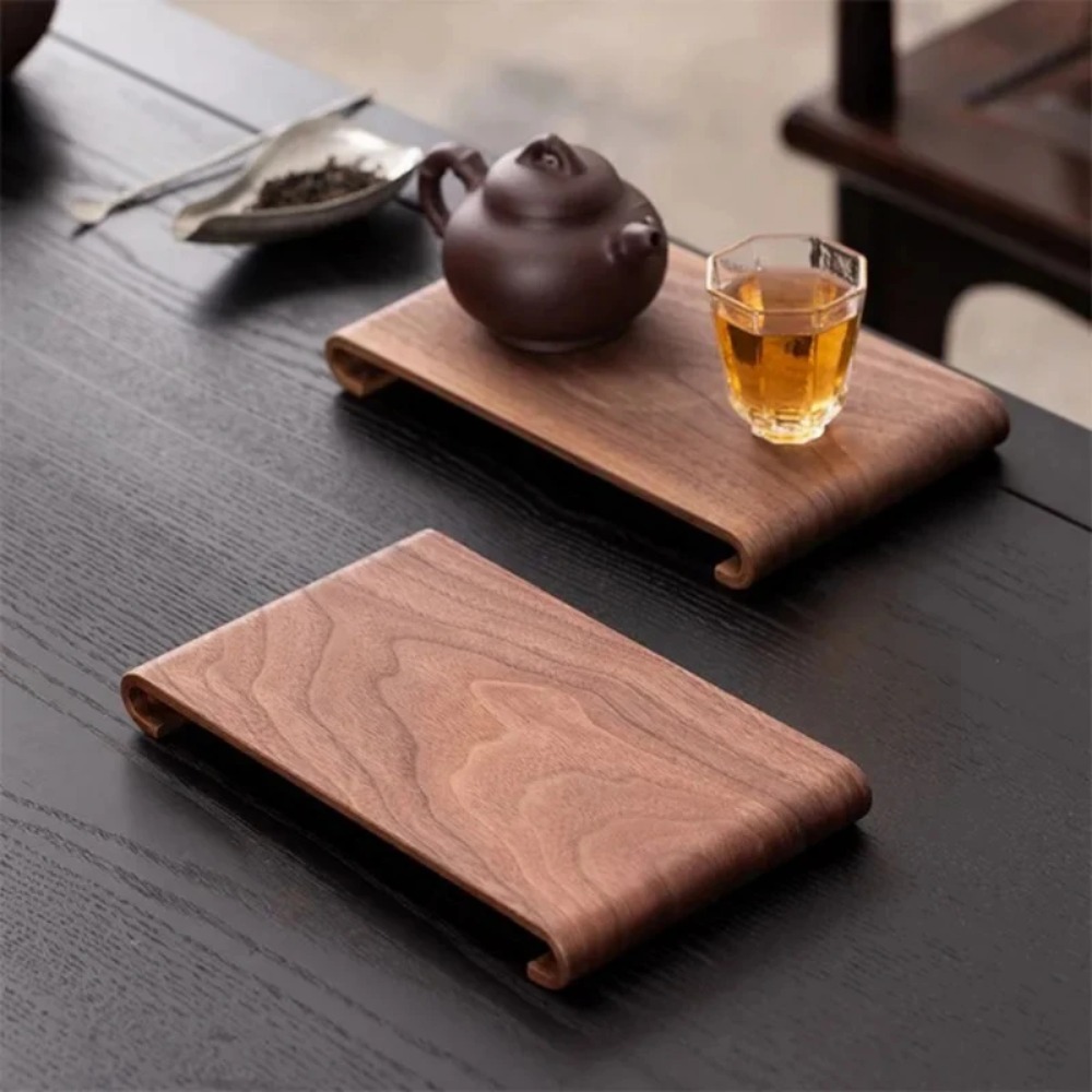 ถาดไม้สำหรับกาแฟและชา รูปทรงสี - Home Cooking Recipes บทวิจารณ์และราคา