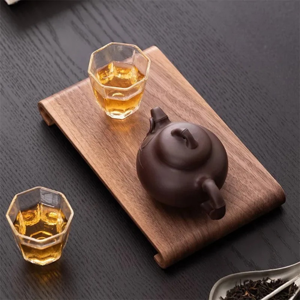 ถาดไม้สำหรับกาแฟและชา รูปทรงสี - Home Cooking Recipes บทวิจารณ์และราคา