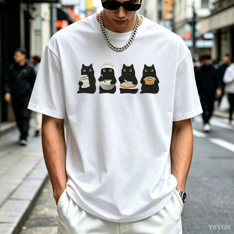 เสื้อยืดลายแมวดำและซาวโดว์ เสื - Home Cooking Meals บทวิจารณ์และราคา