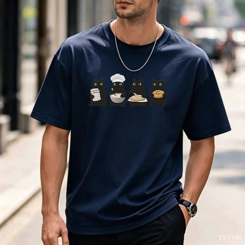 เสื้อยืดลายแมวดำและซาวโดว์ เสื - Home Cooking Meals บทวิจารณ์และราคา