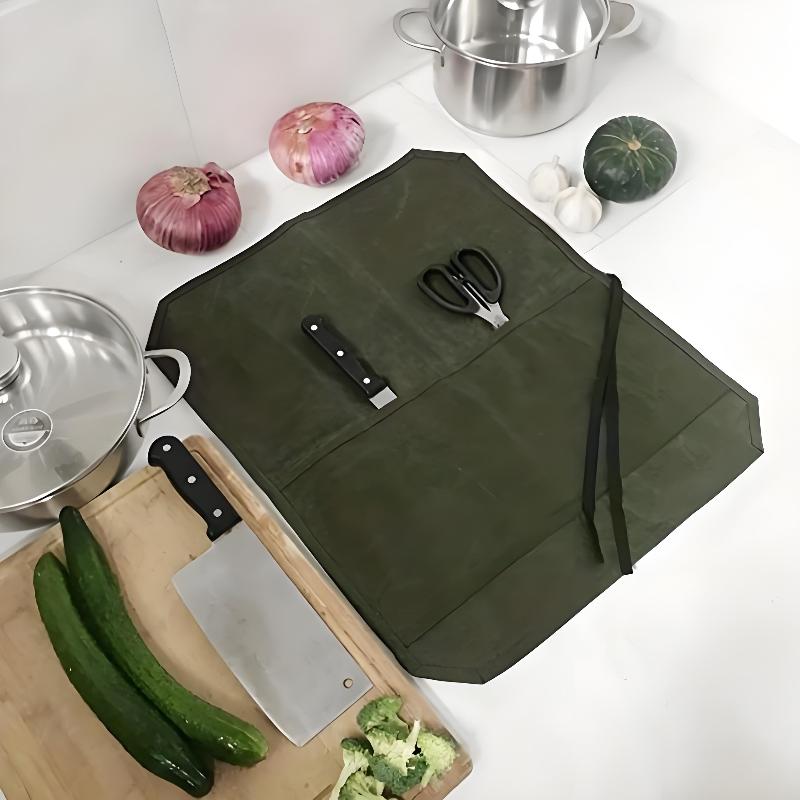 กระเป๋าเก็บมีดแบบม้วนผ้าแคนวาส - Home Cooking Meals บทวิจารณ์และราคา