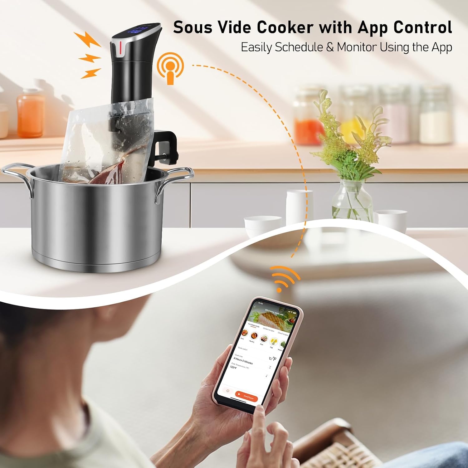 หม้อปรุงอาหารซูวีดีแบบควบคุมด้ - Home Cooking App บทวิจารณ์และราคา